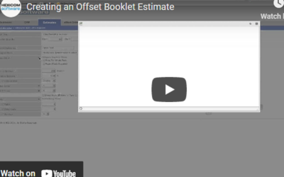 Creating An Offset Booklet Estimate